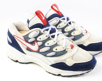 vintage NIKE Air Magnitude Sneakers athletic shoes Size Women&#39;s US 6.5 blue white retro sport street style streetwear trainers swoosh 90&#39;s