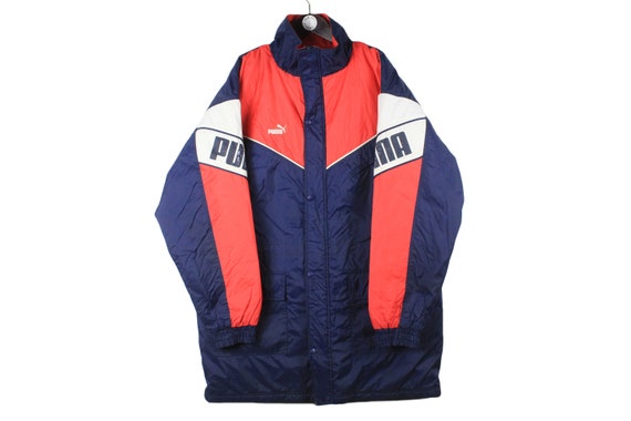 Vintage PUMA Jacket Size Men s XL Authentic Blue Big Logo Rare Retro Rave 90 s Oversize Streetwear Clothing Sport Athletic Wear Windbreaker Etsy Australia