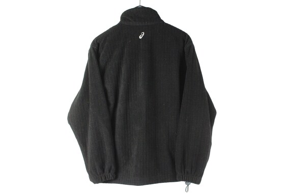 vintage ASICS Fleece Half Zip Sweater Size S men'… - image 2