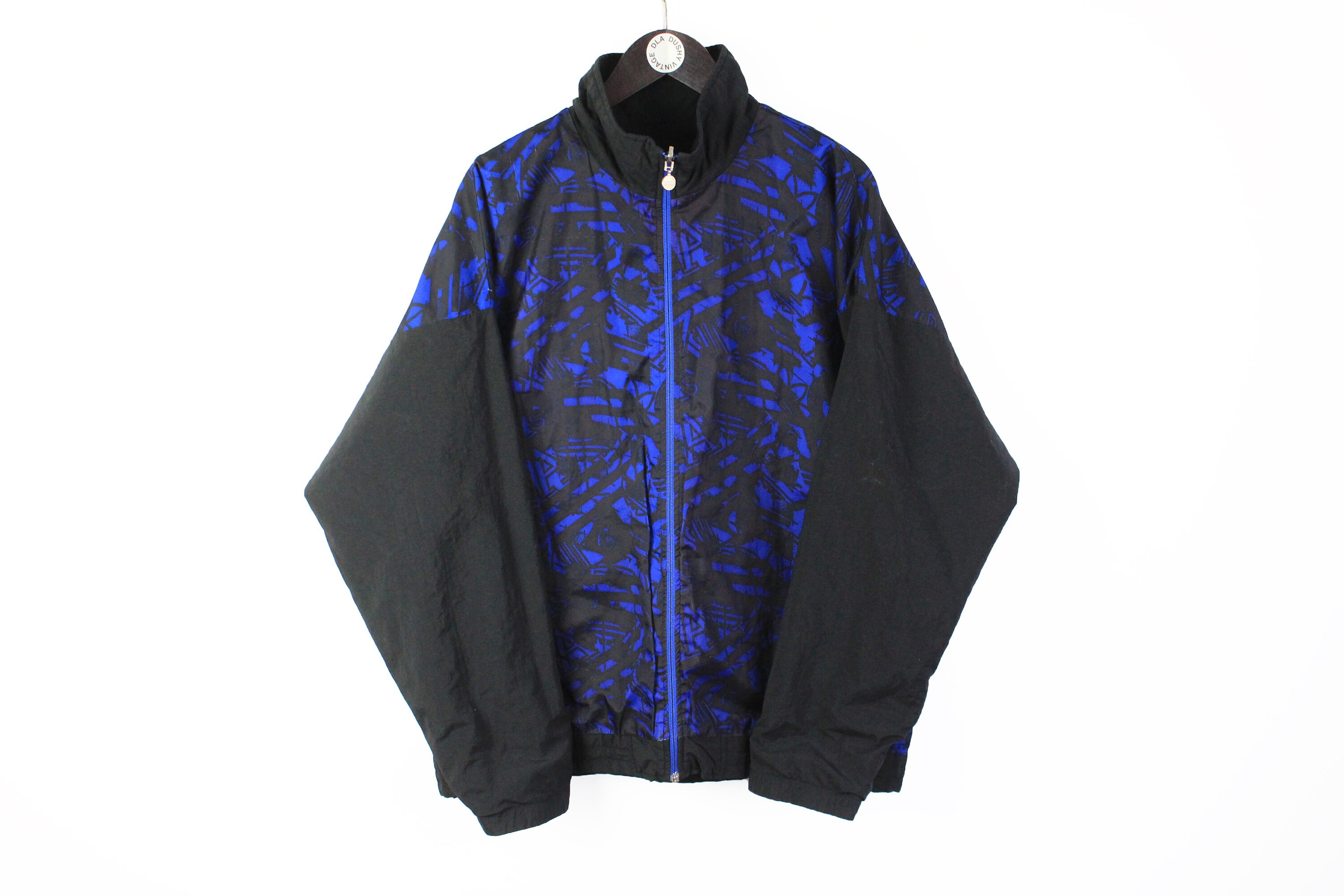 Vintage ADIDAS ORIGINALS Double Sided Men s Track Jacket Size L Authentic Rare Retro Hipster 90s 80s Windbreaker Black Blue Unisex Oversized Etsy Israel