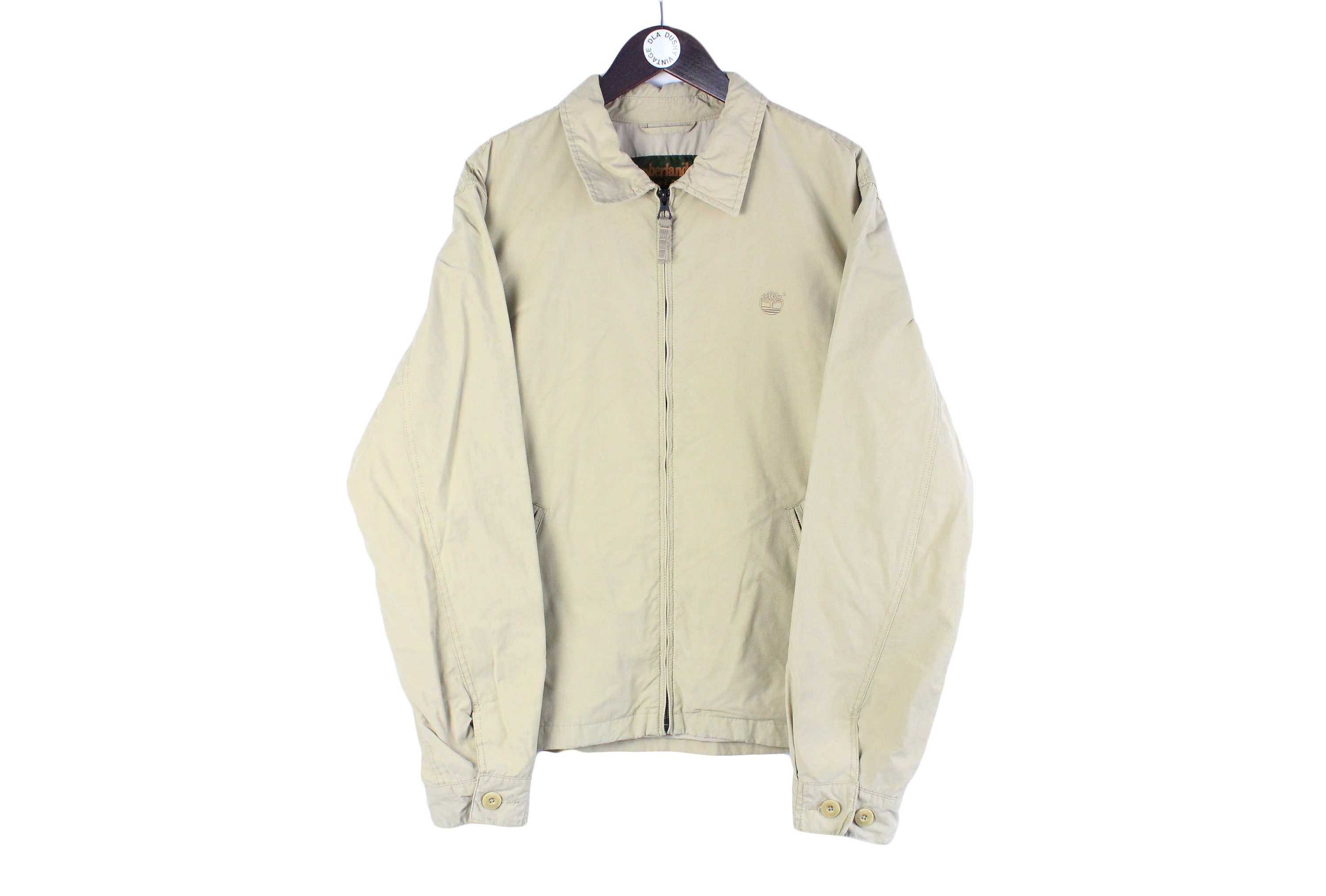 90’s timberland work jacket!! Vintage TIMBERLAND Beige Leather Jacket, 90's Genuine