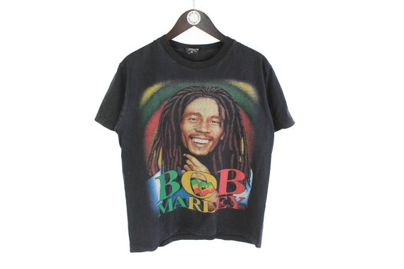 Vintage BOB MARLEY T-shirt Positive Authentic Rare Size S Rasta 
