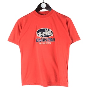 vintage EMINEM T-Shirt authentic rare red rap retro 90s Real Slim Shady concert tour tee big logo EMINƎM Marshall music USA Style