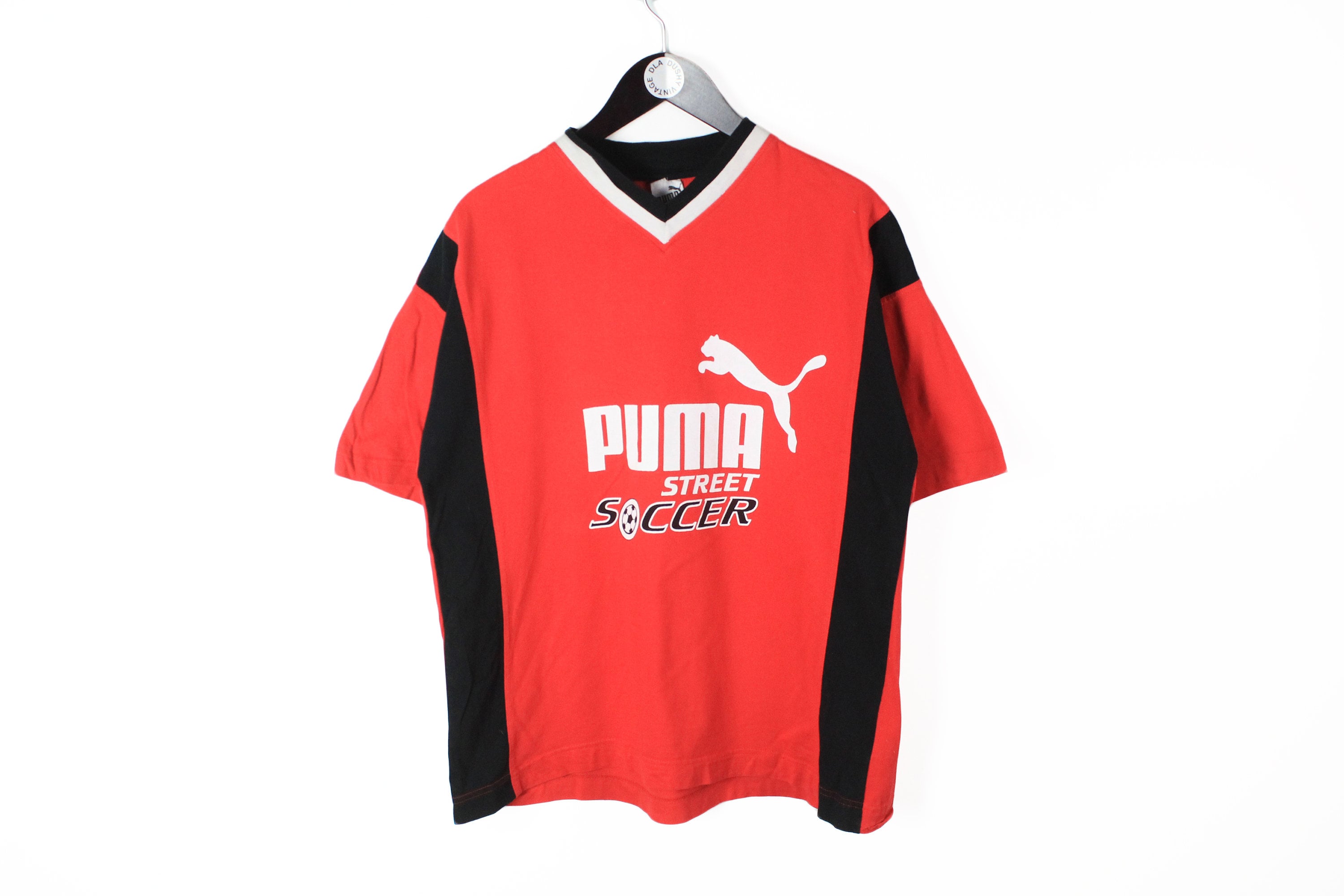 Flor de la ciudad salón radical Vintage PUMA Street Soccer Kika camiseta deportiva roja - Etsy España