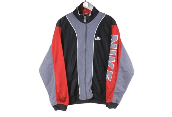 Vintage Giacca Nike Rossa Giacca Tuta Vintage Nike Big Logo Rossa