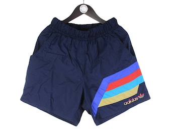 vintage ADIDAS Swimming Shorts Size L men&#39;s authentic 90&#39;s classic sport Germany unique style summer multicolor beach vibe above the knee