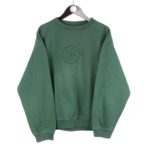 vintage BOGNER Sweatshirt Size men&#39;s M wear big logo authentic oversized jumper classic retro 90&#39;s green crewneck pullover