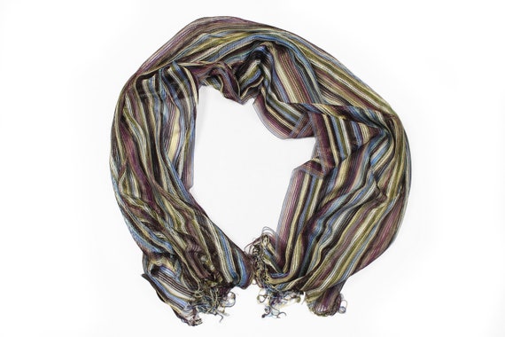 MISSONIプリーツスカーフ MISSONI Scarf - Black Red | Garmentory