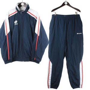 Vintage LOTTO Tracksuit Men's Size XL Authentic Navy Sport Outfit