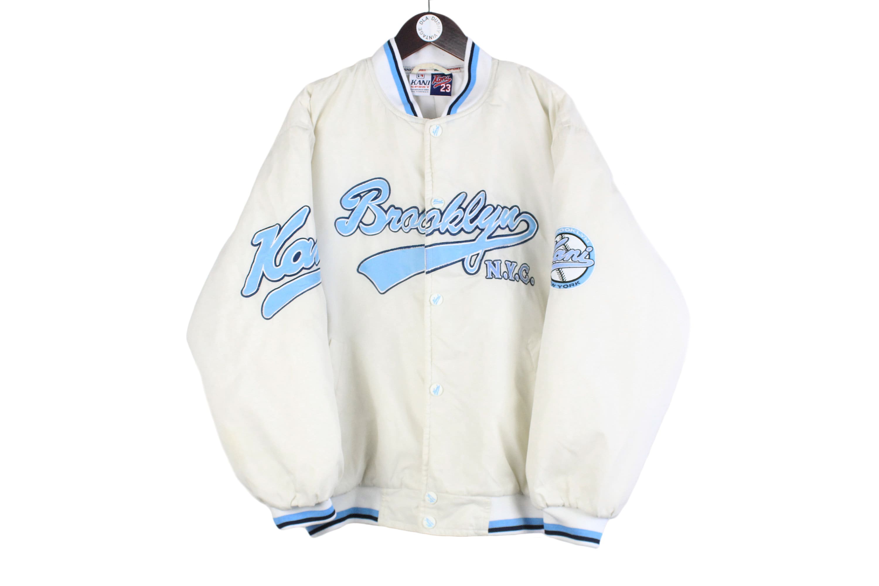 Vintage KARL KANI Brooklyn 23 Bomber Jacket Size S/M Men's Vintage KARL KANI Brooklyn 23 Bomber Jacket Size S/M Men's