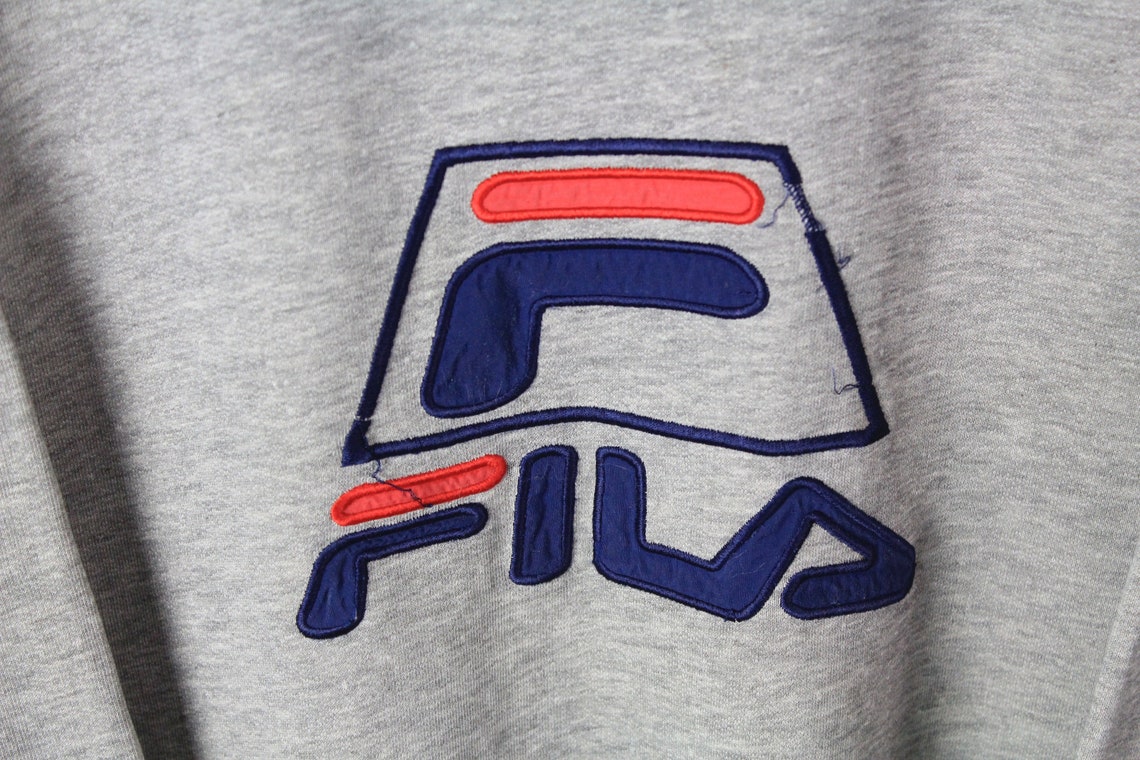 Vintage FILA Sweatshirt big logo Size L/XL men's authentic | Etsy