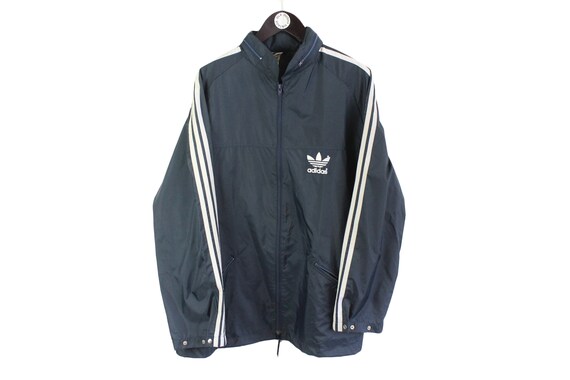 Vintage Adidas Originals Jacket Sportswear Size XL Men's Athletic Sport 3 Stripes Classic Small Logo Retro Style Windbreaker 90's Wear Coat