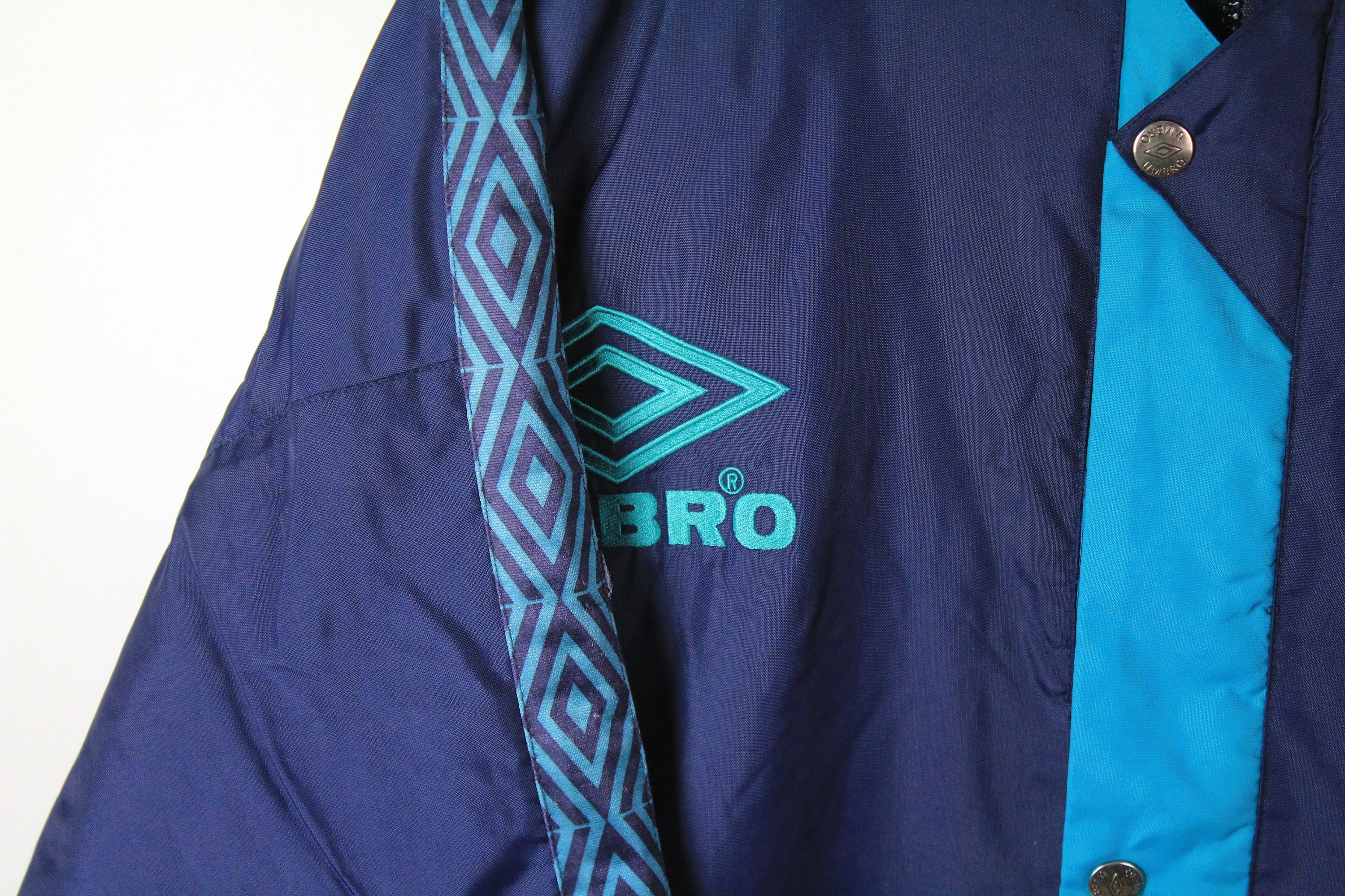 Vintage UMBRO Jacket Men's Size L Retro 90's Sport Wear Blue