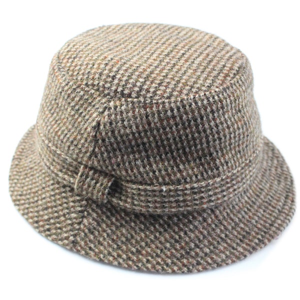 vintage HARRIS TWEED x Fieldfare Wool Bucket Hat autentico stile casual da uomo accessori da caccia classico copricapo in stile britannico adatto agli anni '90