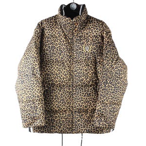vintage BOGNER Leopard Pattern Ski Jacket Size Women's M authentic retro style windbreaker animal print mountain sport 90s puffer