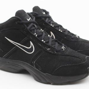 vintage NIKE Sneakers Women&#39;s US 7 authentic athletic shoes rare retro sportswear 90&#39;s running streetwear swoosh trainers black