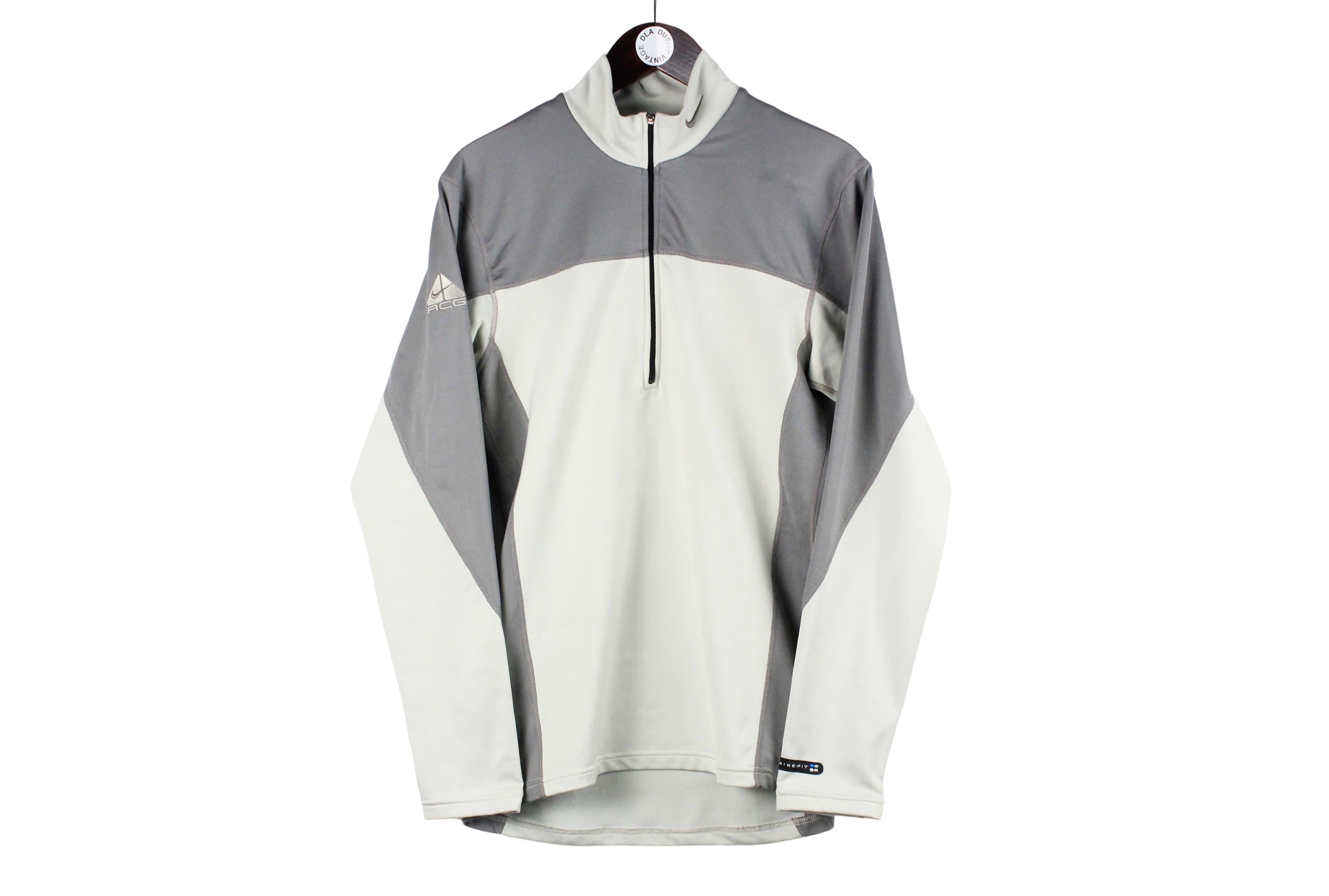 Vintage Nike ACG Thermal Long Sleeve Shirt 1/4 Zip Jersey Men's