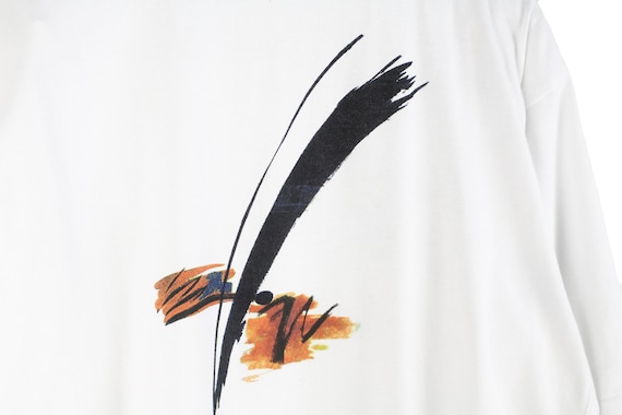 vintage ADIDAS Polo T-Shirt white abstract patter… - image 4