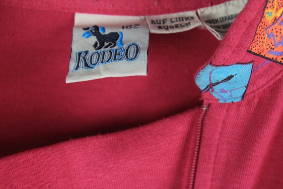 vintage RODEO Sweatshirt 1/4 zip Active Wear styl… - image 4