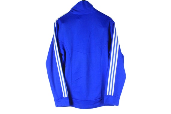 Vintage ADIDAS Track Jacket Authentic Blue White Strips Rare