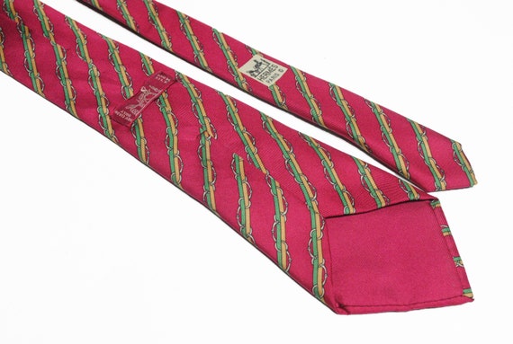 vintage HERMES men's 100% silk Tie made in France
