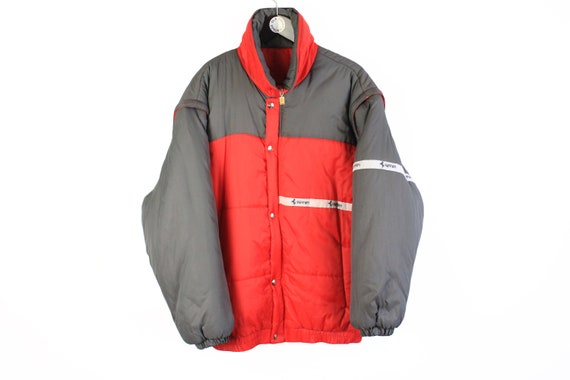 vintage FERRARI Jacket Size L/XL red gray authent… - image 1