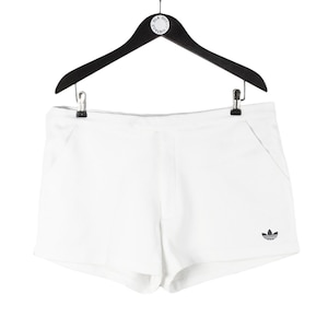 vintage ADIDAS Tennis shorts Size XL white summer 80&#39;s sport polyester classic activewear above the knee basic sport style made in Hong Kong