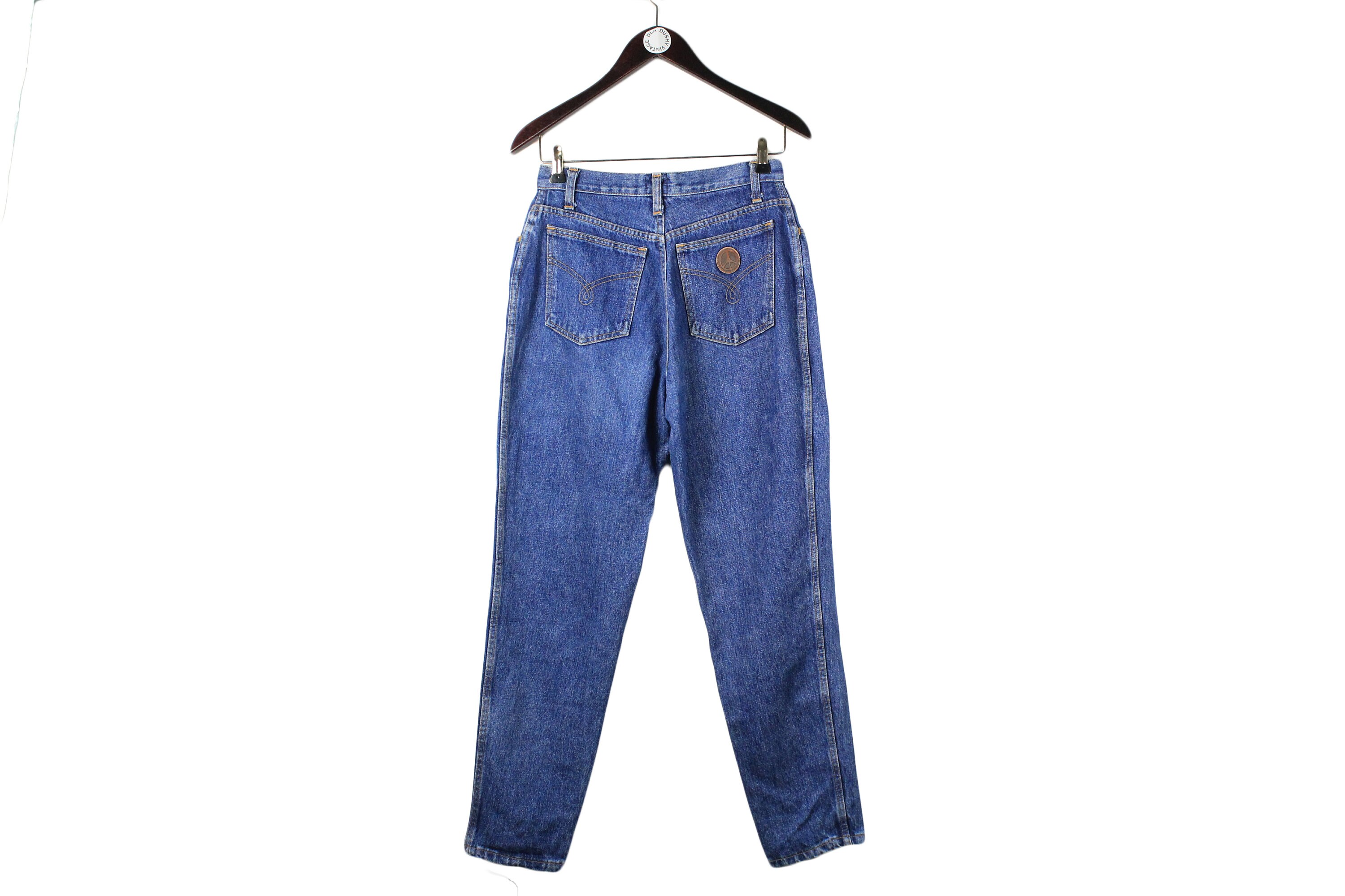Vintage MOSCHINO JEANS Blue Heart Authentic Women's Jeans