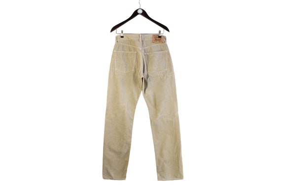 Pantalon Velours Levi's 551 Droit Pour Homme - Taille W33 - Couleur Beige - Occasion En Très Bon état