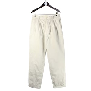 vintage LEVIS Pants Size W 34 L 32 trousers retro classic work wear light gray beige 90s cotton old school USA style authentic men&#39;s pants