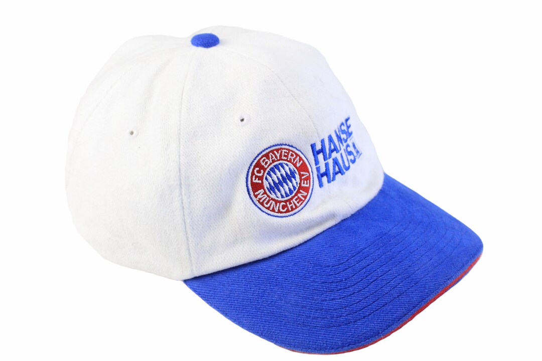 Vintage BAYERN MUNCHEN Cap Big Logo White Blue Hat One Size - Etsy