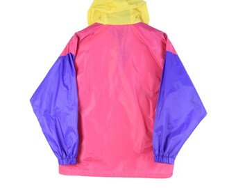 【YOUNGWALLJUNCTION】Sideway Anorak Men's Windbreaker with shiny Oval D print | Black | Diesel
