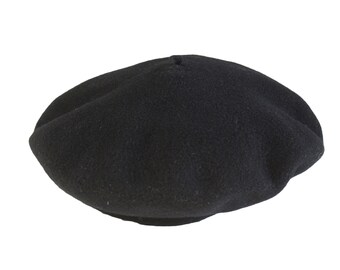 Vintage CLASSIC Reto Polka Dots HUT Punkte Wool BERET BASKENMÜTZE Dunkelgrau Vintage CLASSIC Reto Polka Dots HUT Punkte Wool BERET BASKENMÜTZE Dunkelgrau