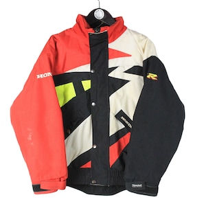 vintage HONDA CBR 600 Jacket Racing Full Zip big logo authentic Size men&#39;s S retro sport athletic streetwear motor style black red 90&#39;s