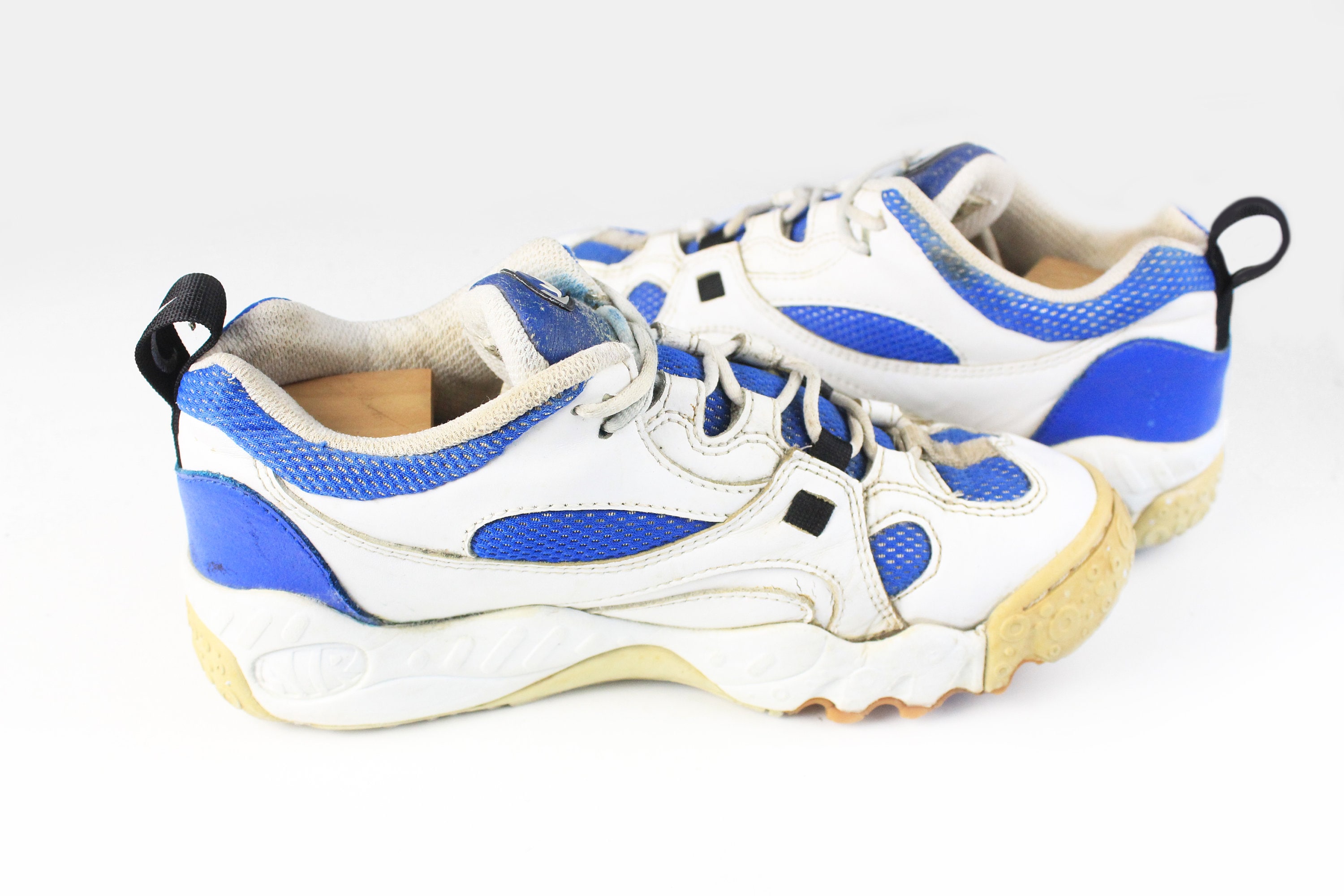 Super RARE Vintage 1984 Nike Low Leather Sneakers White/Blue 840406ch Sz.8 Vintage NIKE Air Sneakers Men main image 2