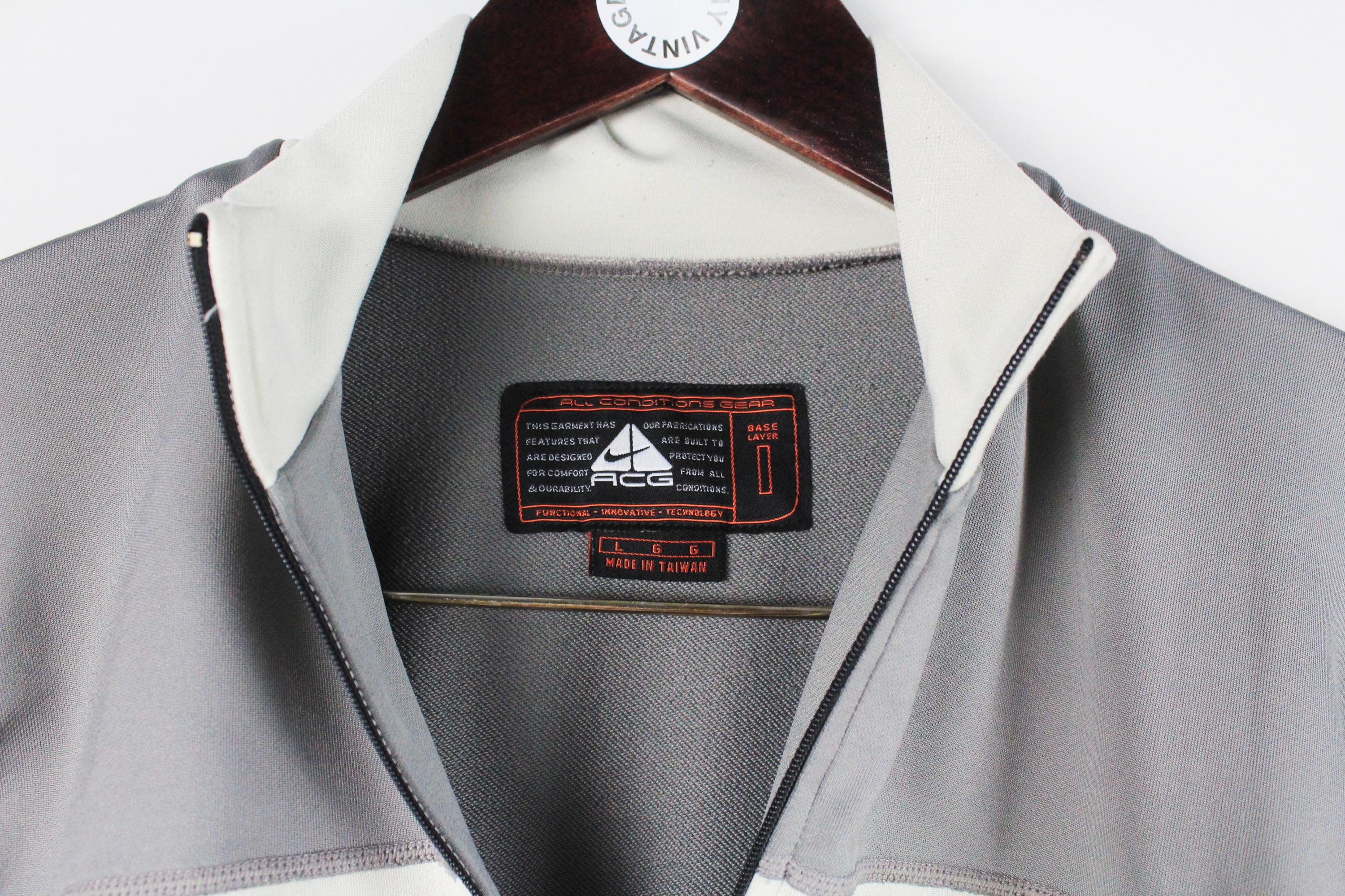 Vintage Nike ACG Thermal Long Sleeve Shirt 1/4 Zip Jersey Men's
