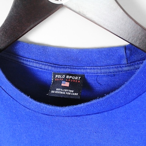 Vintage POLO SPORT Ralph Lauren Big Logo T Shirt Size Men M/L Hip Hop