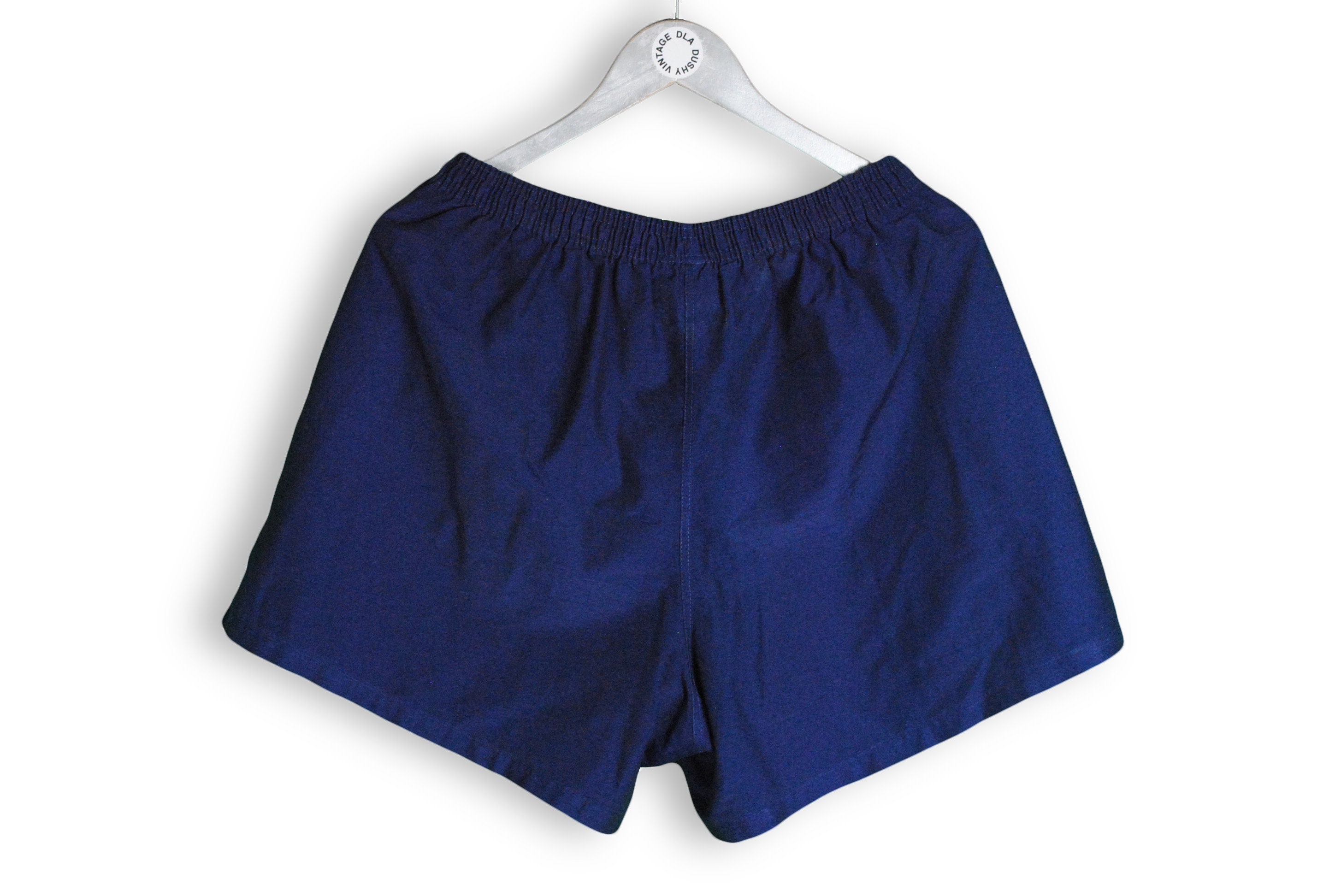 Vintage NIKE Logo Track Shorts Navy Blue Size XL Retro