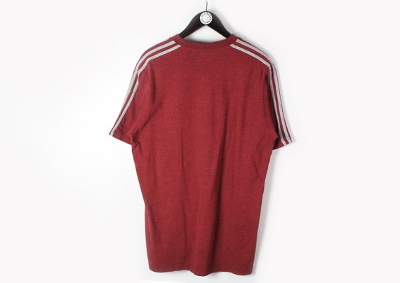 Vintage ADIDAS Basic T shirt Red Small Logo Size XXL Men s Rare