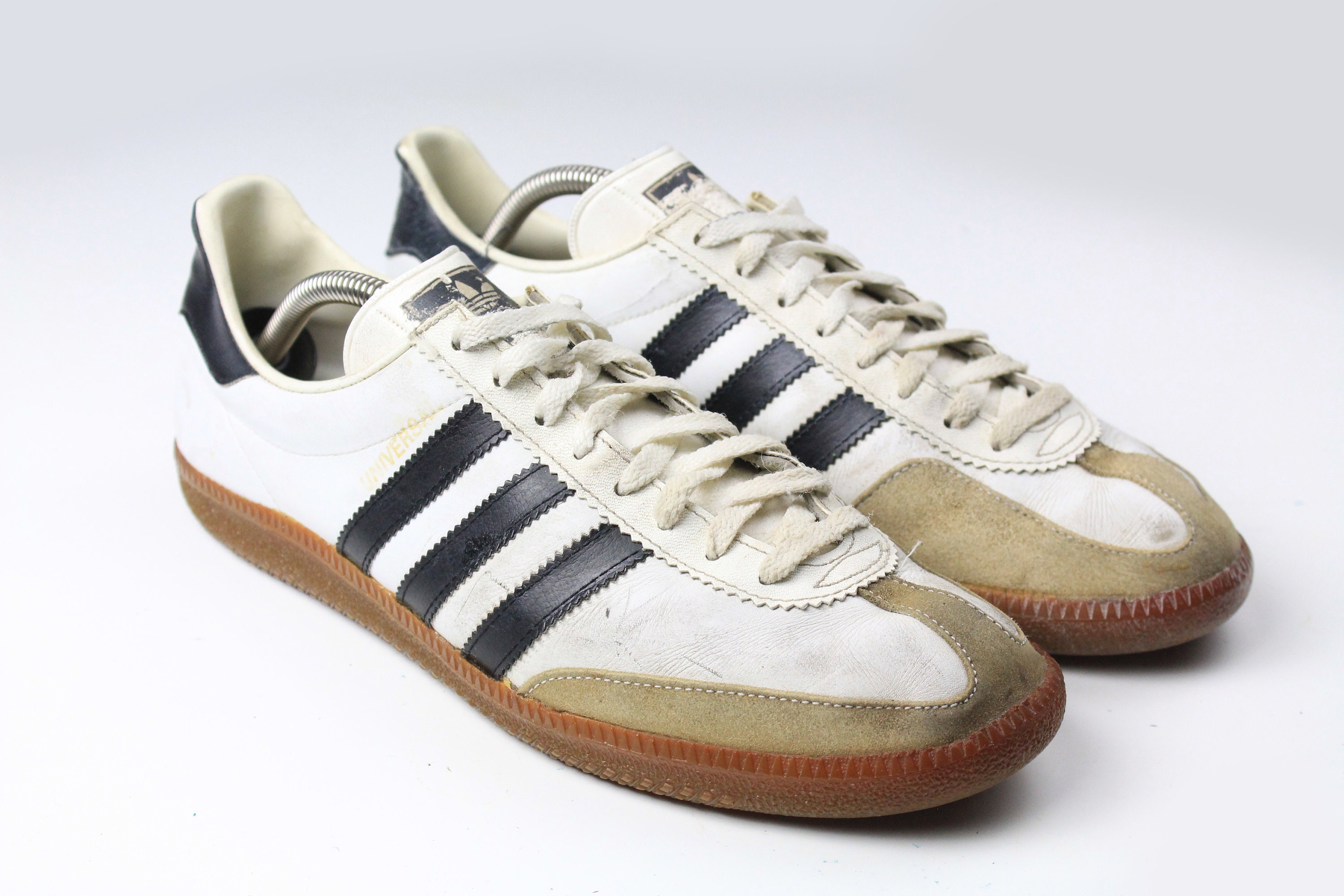 Vintage ADIDAS Universal Sneakers White Size US 9.5 - Etsy