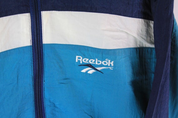 vintage REEBOK Track Jacket Size M blue authentic… - image 3