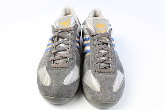 vintage Adidas Touring Sneakers authentic Size US 7 5 men s rare retro athletic 90s sport trainers tie gray bicycle CycloTouring shoes