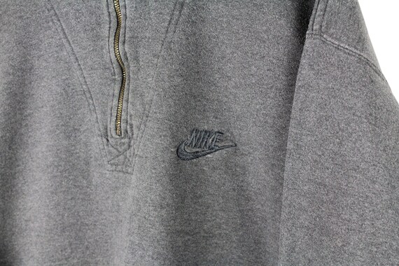 vintage NIKE sweatshirt 1/4 Zip Size XL gray men'… - image 3