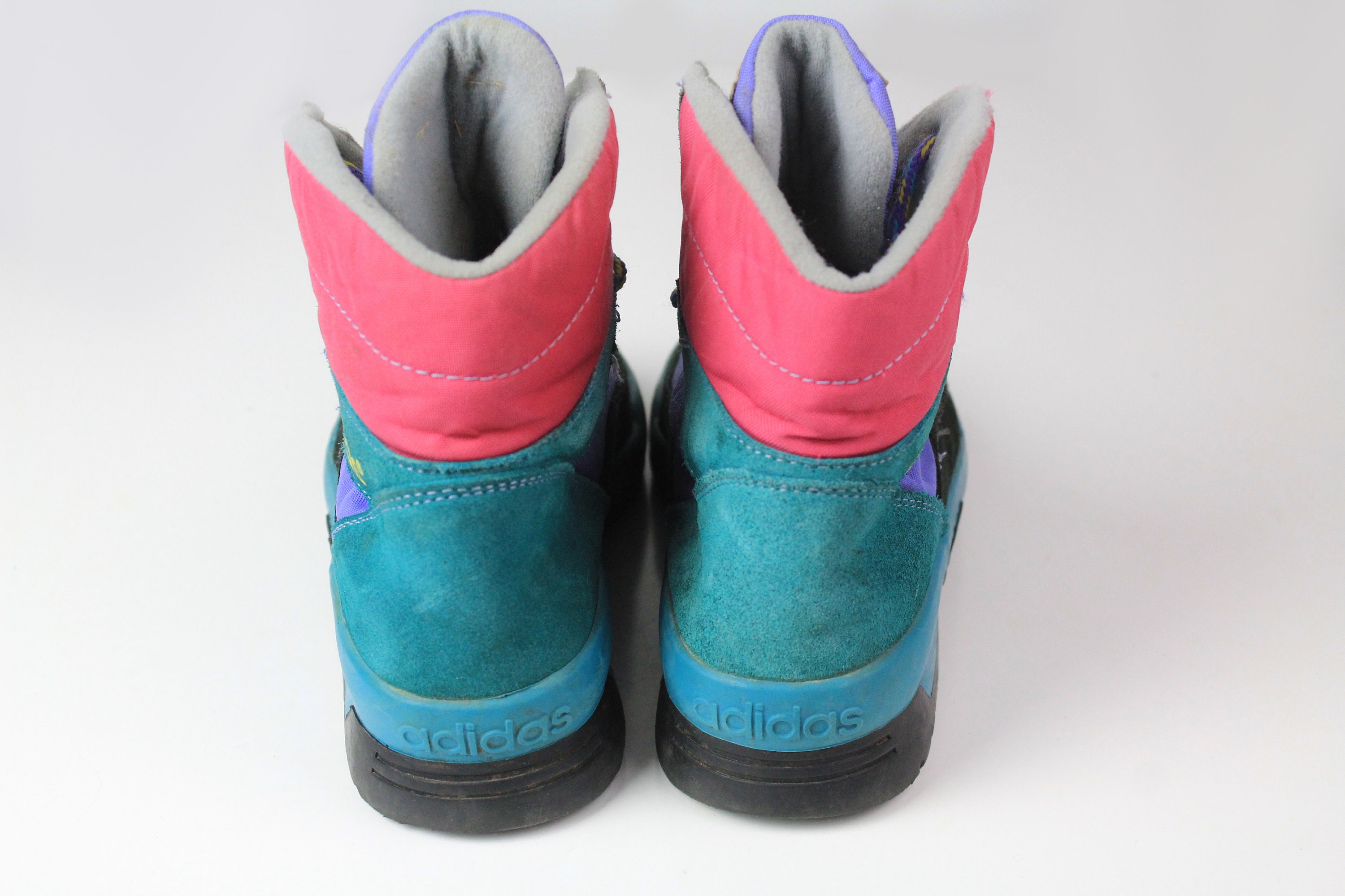 Vintage ADIDAS Meindl Trekking Boots US 7 selten Retro multicolor lila Klassiker sportliche Top Schuhe 90er Jahre Hipster Outdoor Stil 3 Streifen Etsy