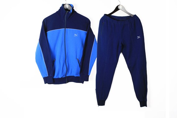 blue puma tracksuit mens