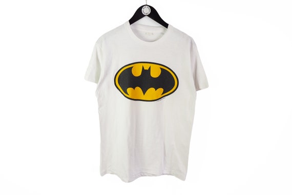 Vintage BATMAN DC 1989 T-shirt White Yellow - Etsy