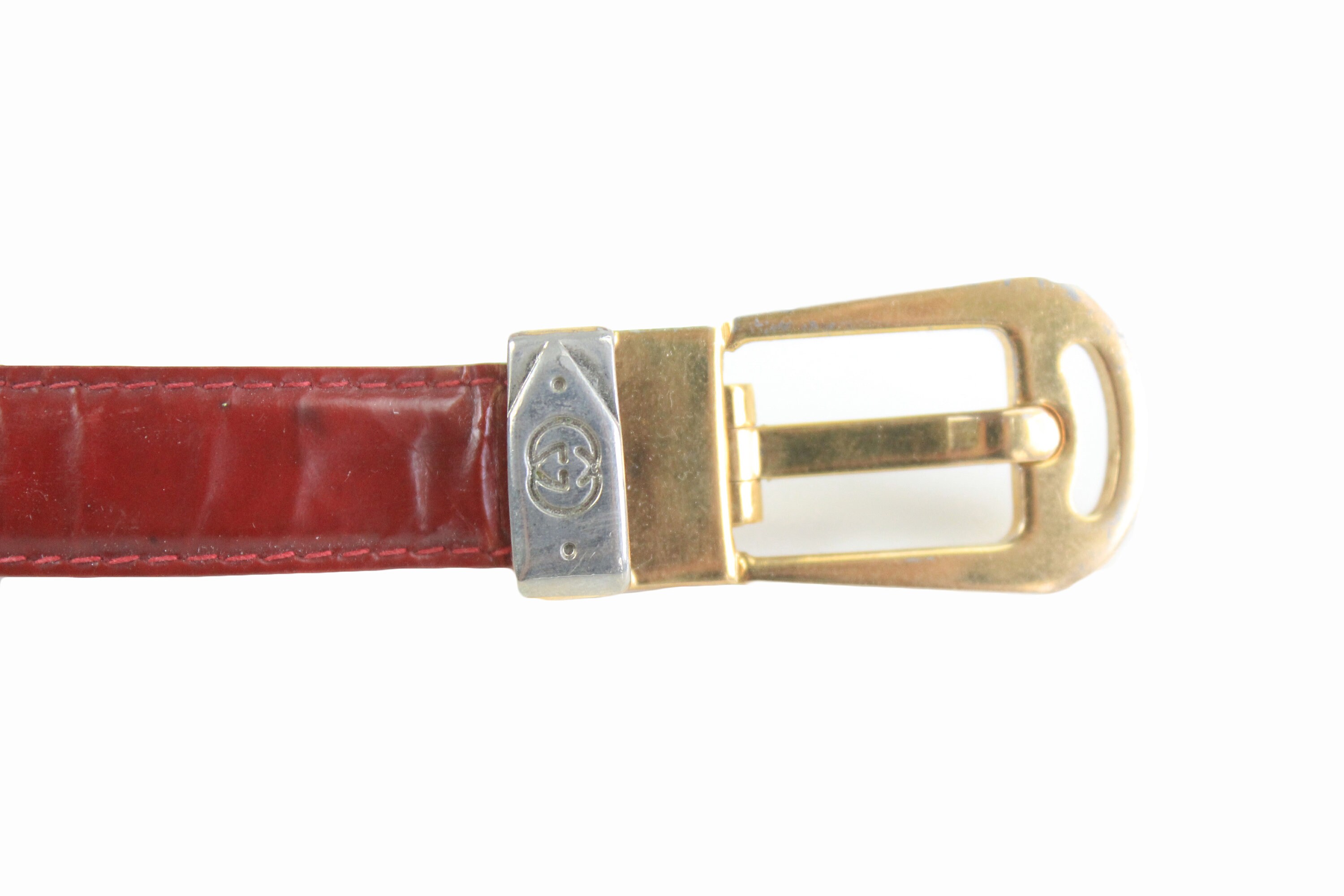Vintage GUCCI Belt Authentic Real Leather Rare Retro 90 display picture 1