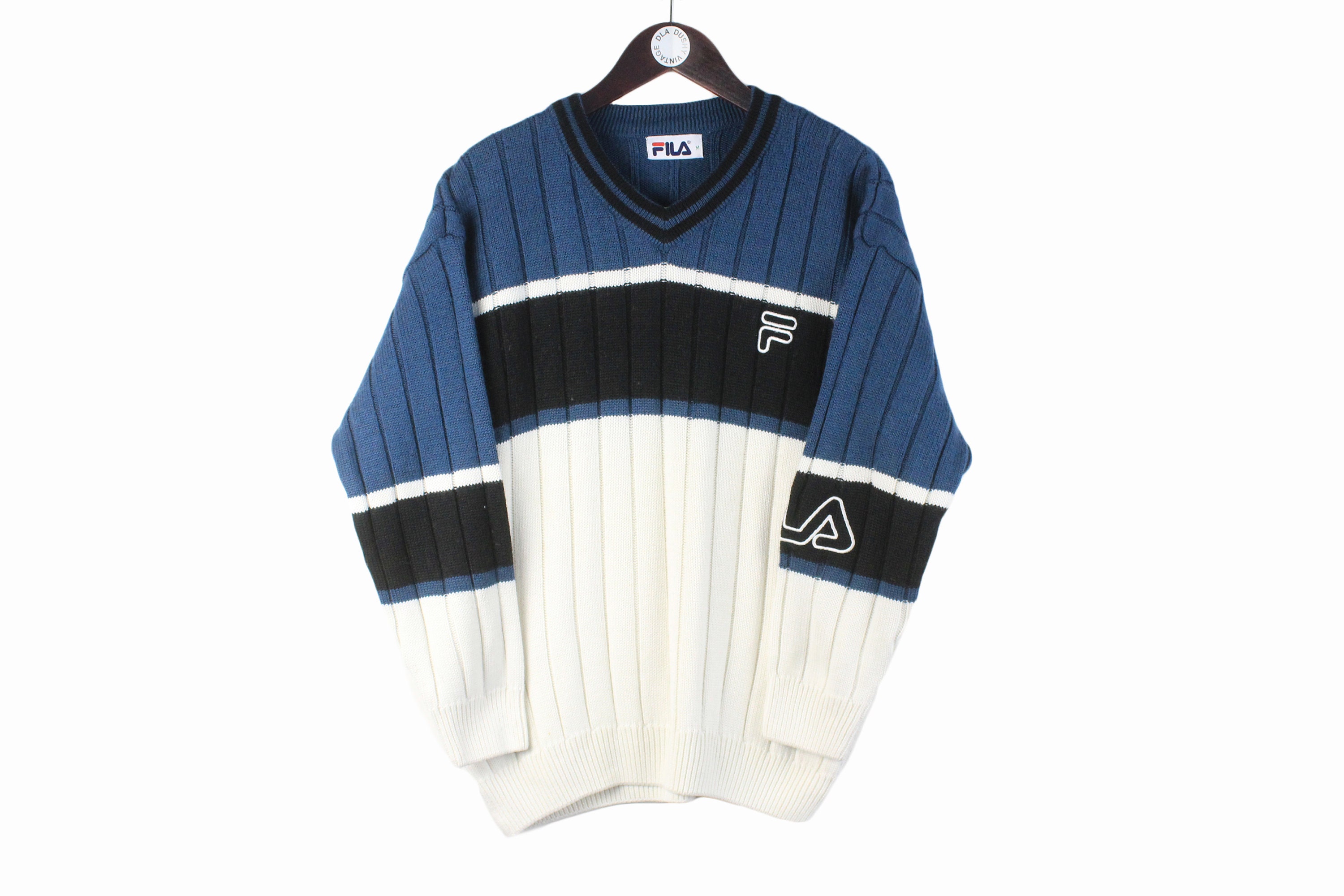 [Made in Italy] FILA 80s~90sニット/セーター Ladies Fila 80s/90s colourful jumper - 100% Wool - Made in Italy