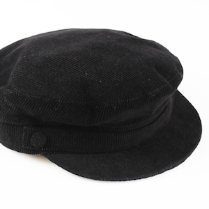 vintage KANGOL Cap Schwarz Größe L Cabbie Made in Great Britain Style Contour ausgestattet Beret Retro klassischen Stil hipster authentischen Hut
