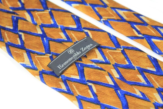 vintage ERMENEGILDO ZEGNA Tie 100% silk necktie r… - image 4
